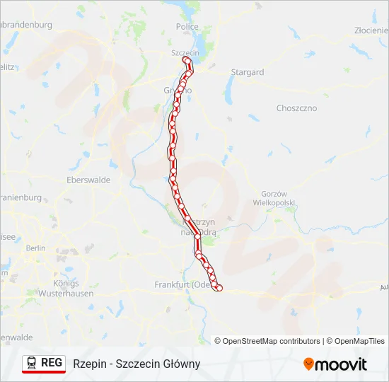 REG Train Line Map