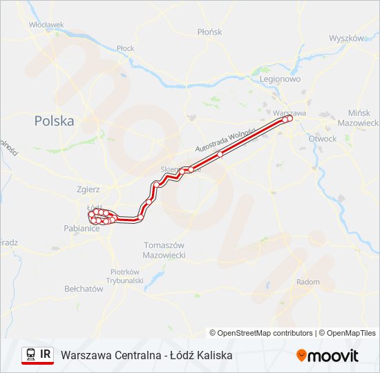 IR train Line Map