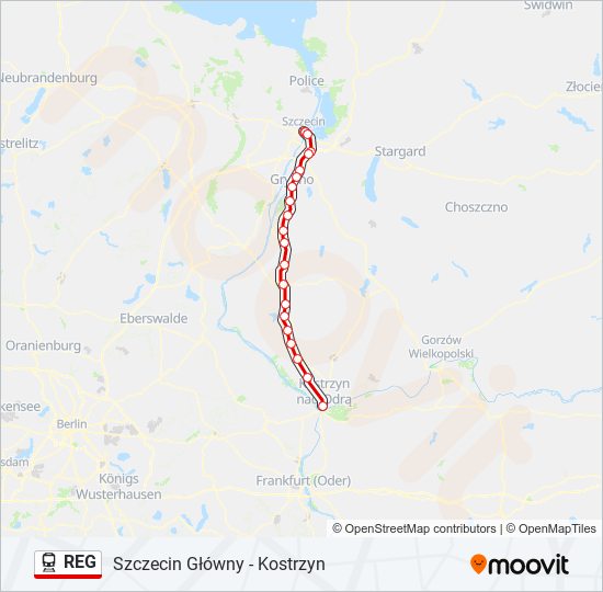 REG train Line Map