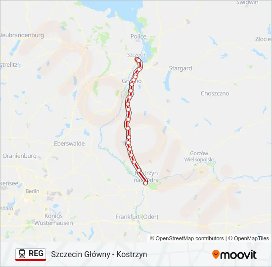 REG Train Line Map