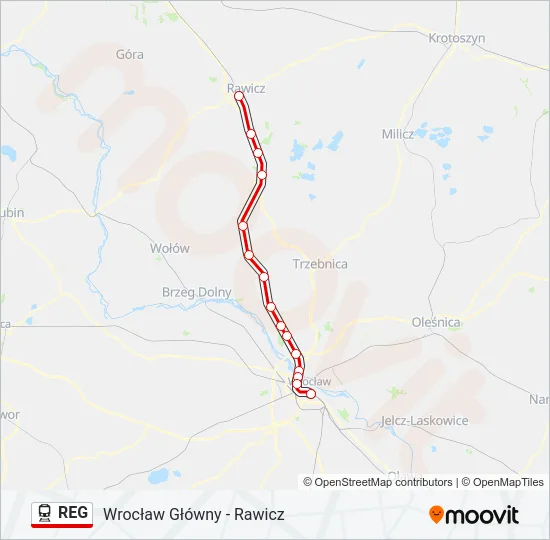 REG Train Line Map