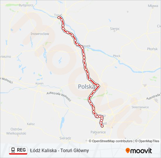 REG train Line Map