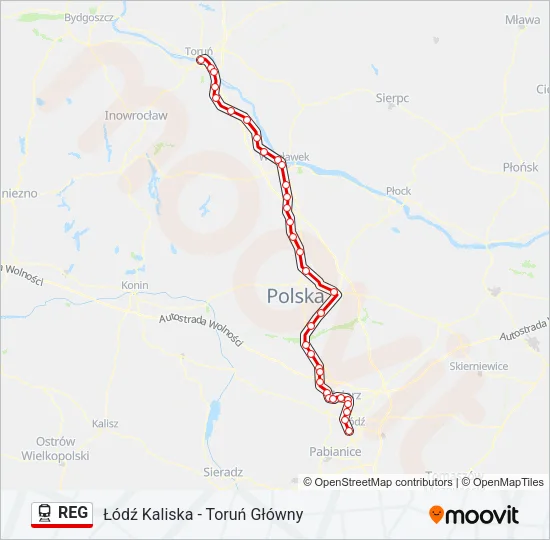 REG Train Line Map
