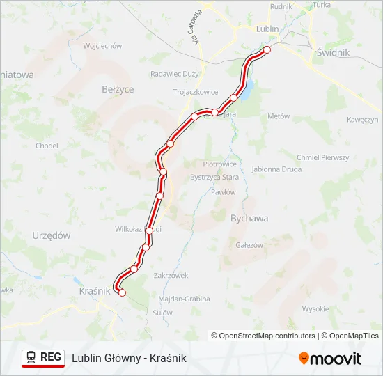 REG Train Line Map