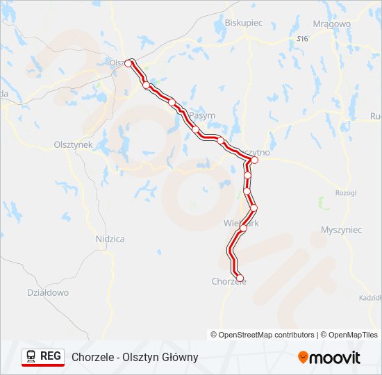 REG train Line Map