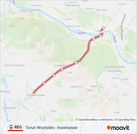 REG train Line Map