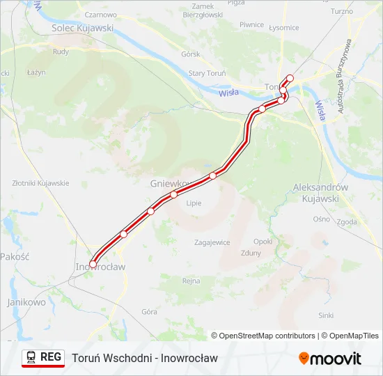 REG Train Line Map