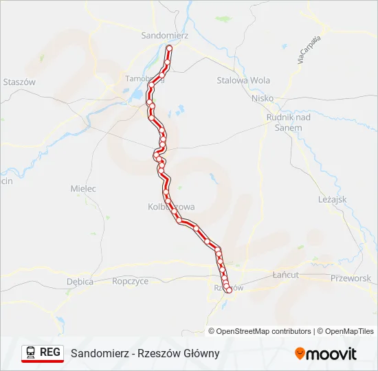 REG Train Line Map