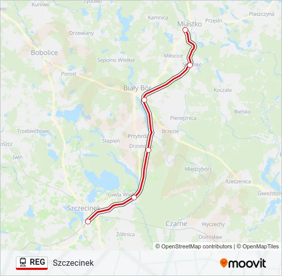 REG Train Line Map