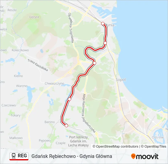 REG Train Line Map