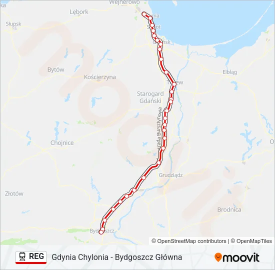 REG Train Line Map