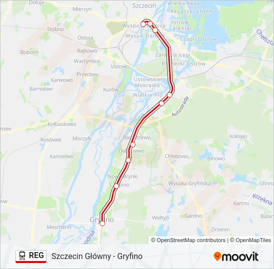 REG Train Line Map