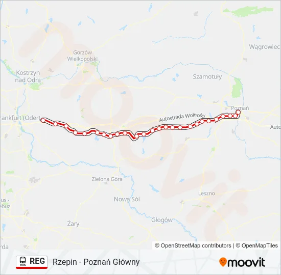 REG Train Line Map