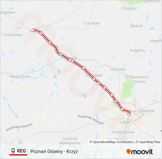 REG Train Line Map