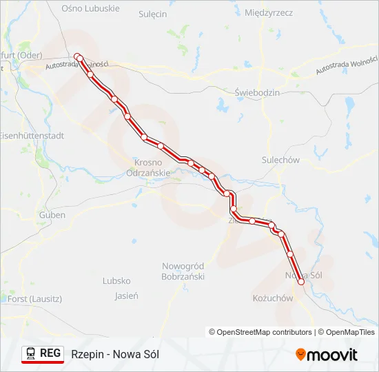 REG Train Line Map