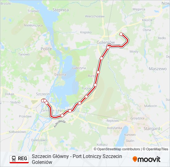 REG train Line Map