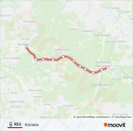 REG Train Line Map