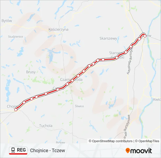 REG Train Line Map