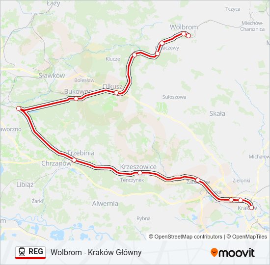 REG train Line Map