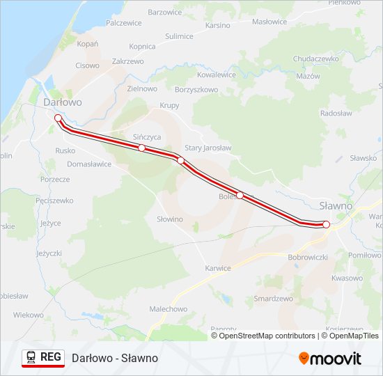 REG train Line Map