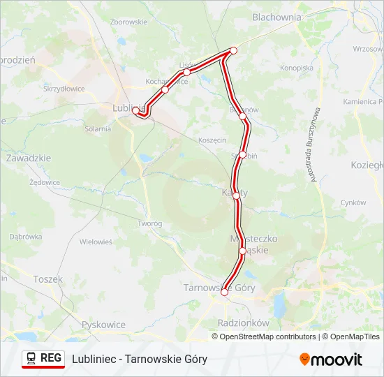 REG Train Line Map