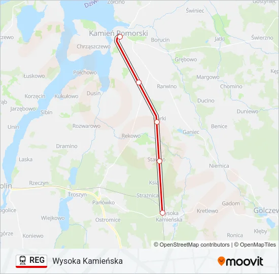 REG Train Line Map