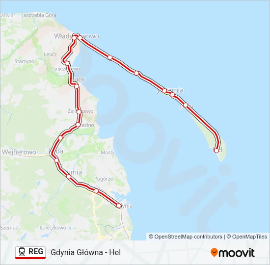 REG Train Line Map