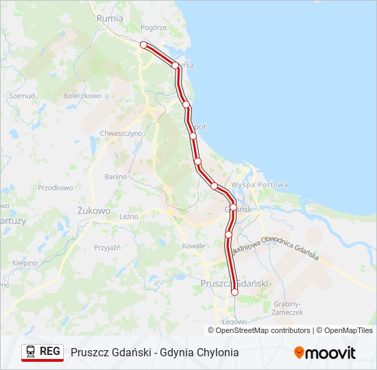 REG train Line Map