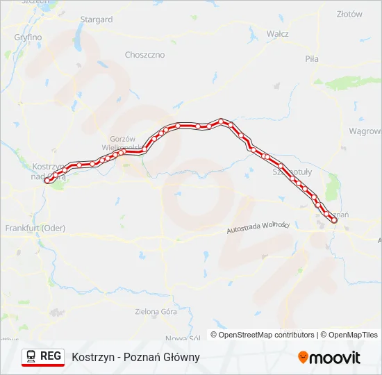REG Train Line Map