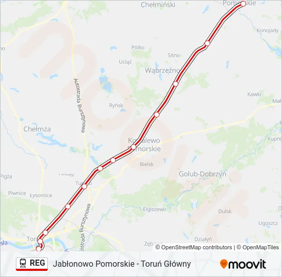 REG Train Line Map