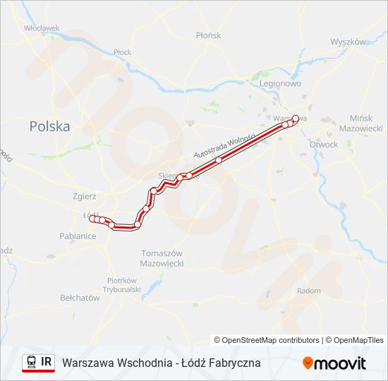 IR train Line Map