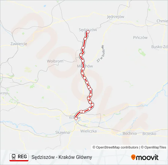 REG Train Line Map