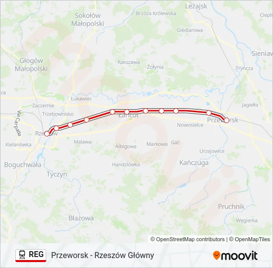 REG Train Line Map