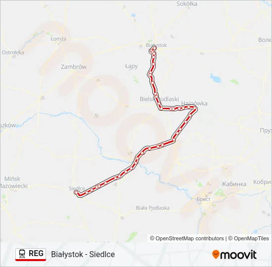 REG Train Line Map