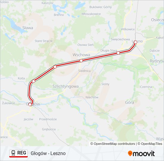 REG train Line Map