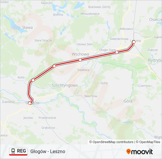 REG Train Line Map