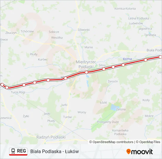 REG Train Line Map