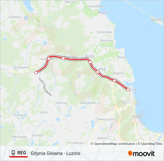 REG Train Line Map