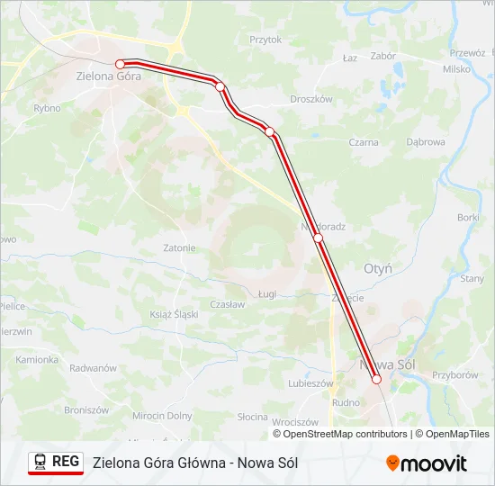 REG Train Line Map