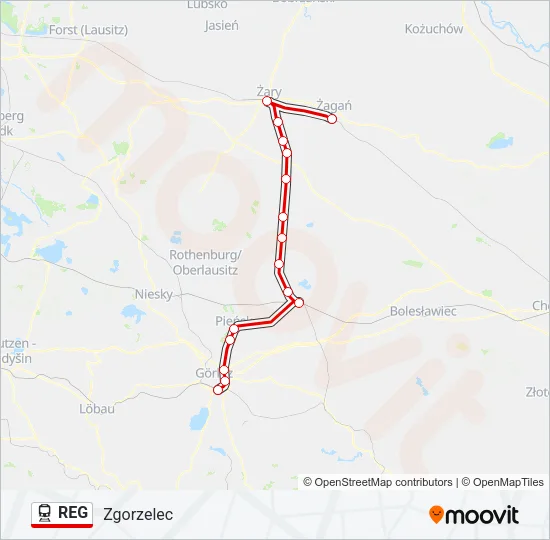 REG Train Line Map