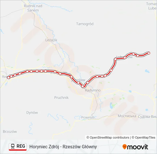 REG Train Line Map