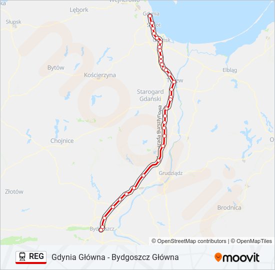 REG train Line Map