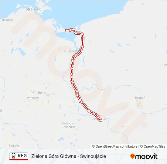 REG Train Line Map