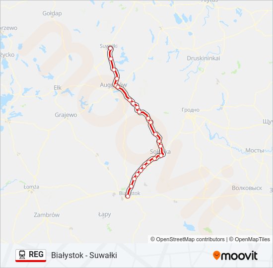 REG train Line Map