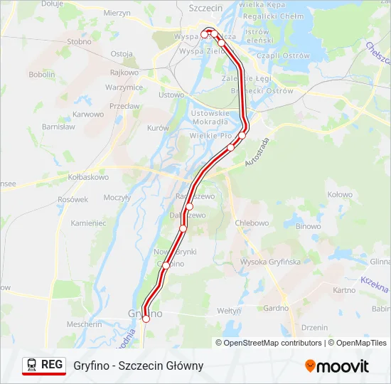 REG Train Line Map