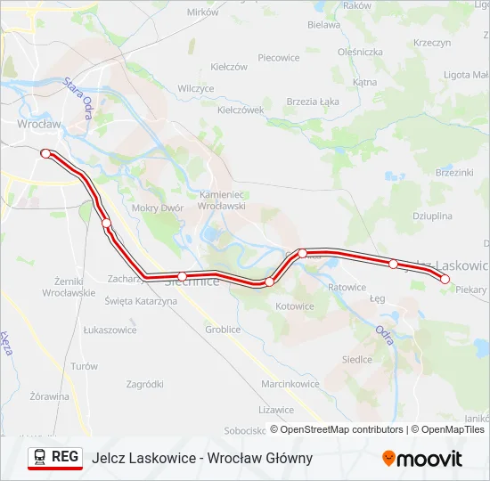 REG Train Line Map