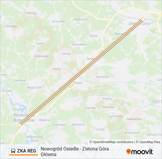 Автобус ZKA REG: карта маршрута