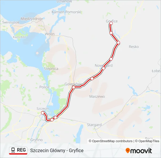 REG Train Line Map