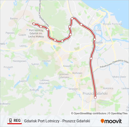 REG train Line Map