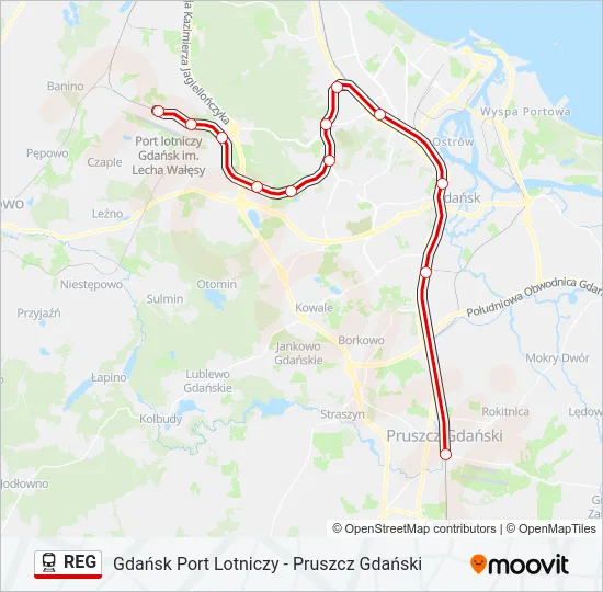 REG Train Line Map
